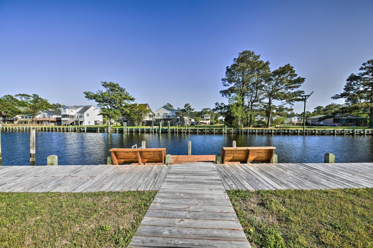 Obx Getaway With Boat Dock On Colington Harbour Villa Kill Devil Hills Exterior photo